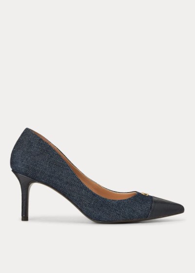 Women's Ralph Lauren Lanette Cap-Toe Denim Pumps | 983165LTK